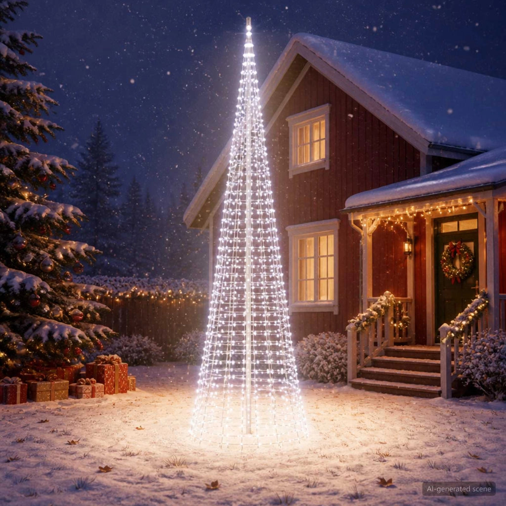 Luci per albero di Natale con picchetti e asta per bandiera 3468893