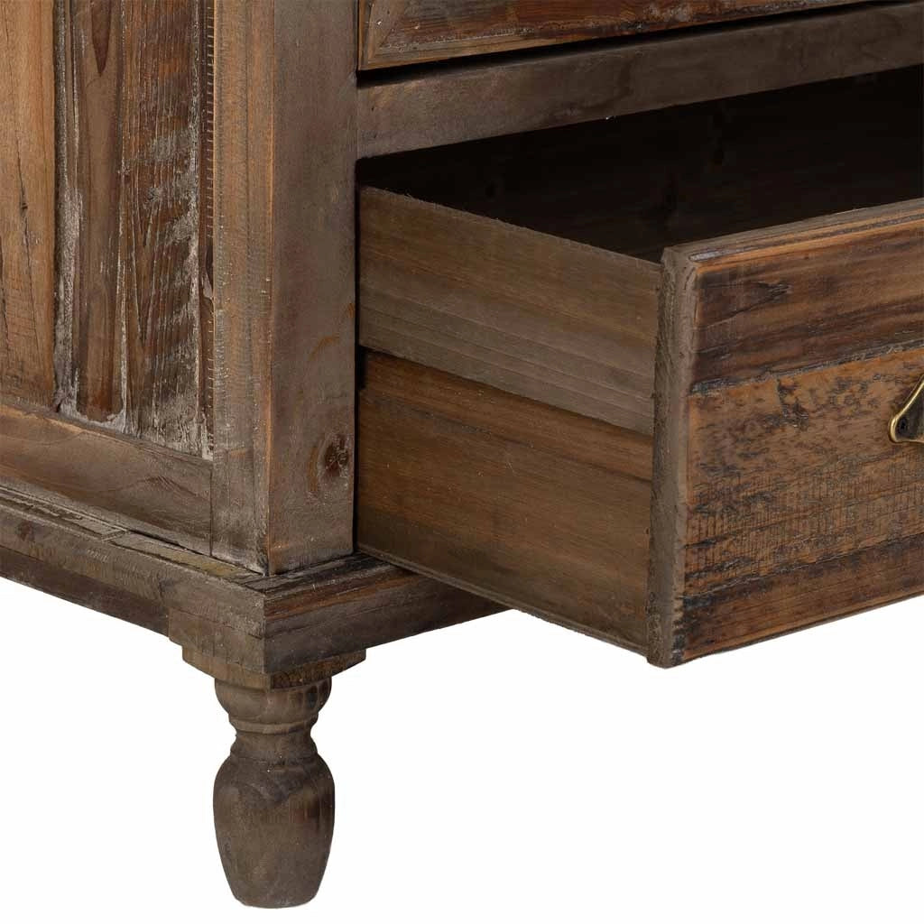 Vetrina in legno con 2 ante e 1 cassetto 80x42x138