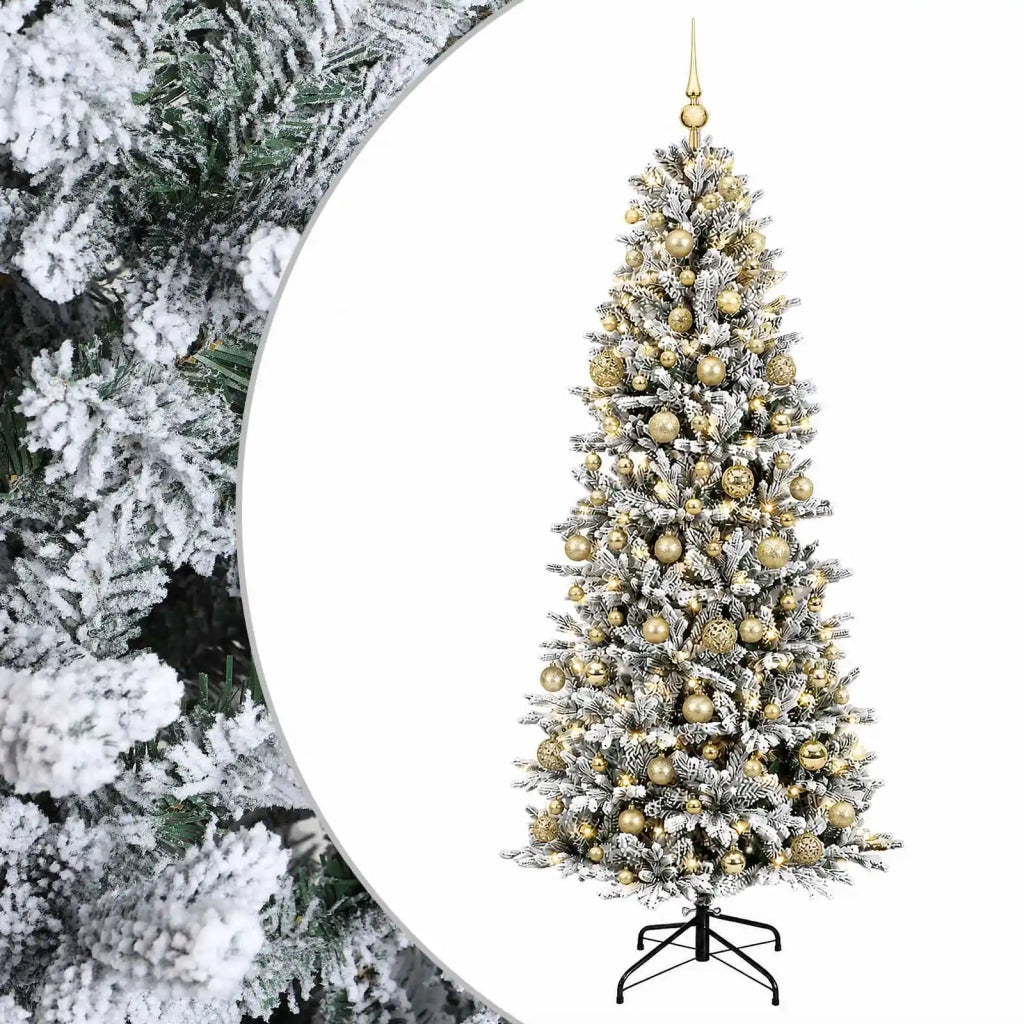Albero di Natale artificiale con palline 240 cm 300 LED 3466517
