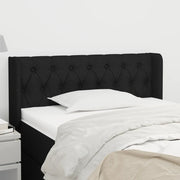 Testiera ad Orecchio-Testata con Orecchie Nera 93x16x78/88 cm in Tessuto 854786