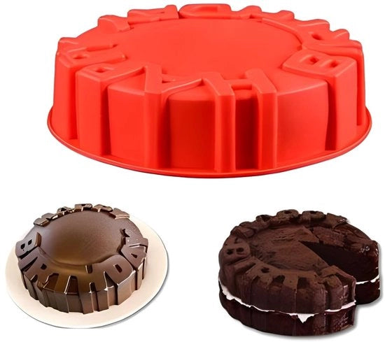 Forma per torte in silicone - Antiscivellante - Flessibile e duraturo - Resistente alle alte temperature - Ideale per torte di compleanno - Facile da pulire