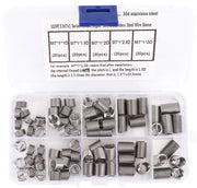 Kit di riparazione 100 pezzi - Acciaio inossidabile - Componenti di riparazione di filo - Accessori per filettatura - Resistente alla corrosione - Portatile - Bullone di filettatura