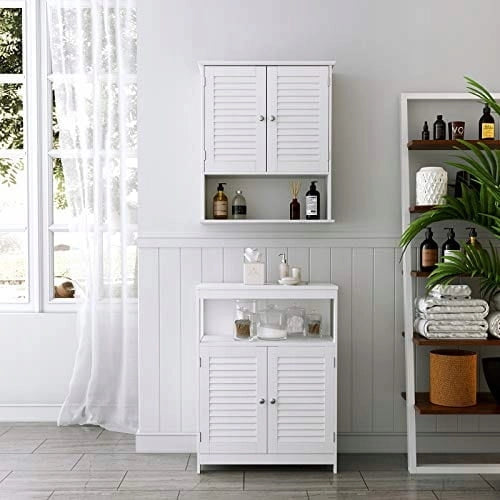 Mobiletto da bagno sospeso Valora bianco - MDF Storage | organizer