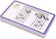 Carte di flash musicale doppia faccia gelatinosa - Adatte per bambini e adulti - Carte di apprendimento musicale - Codificate a colori - Colori vivaci - Terminologia musicale