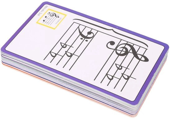 Carte di flash musicale doppia faccia gelatinosa - Adatte per bambini e adulti - Carte di apprendimento musicale - Codificate a colori - Colori vivaci - Terminologia musicale