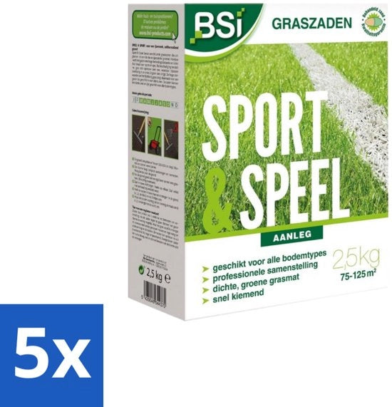 Sostanza per la crescita dell'erba sportiva e di gioco - 2,5 kg - confezione in bulk - 5 pezzi