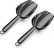Set di 2 Spatole per Gelato - 18x6 cm Spatole in Gomma Nera