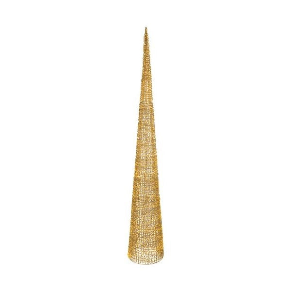 Decorazione luminosa natale amicasa 9493979 cono gold