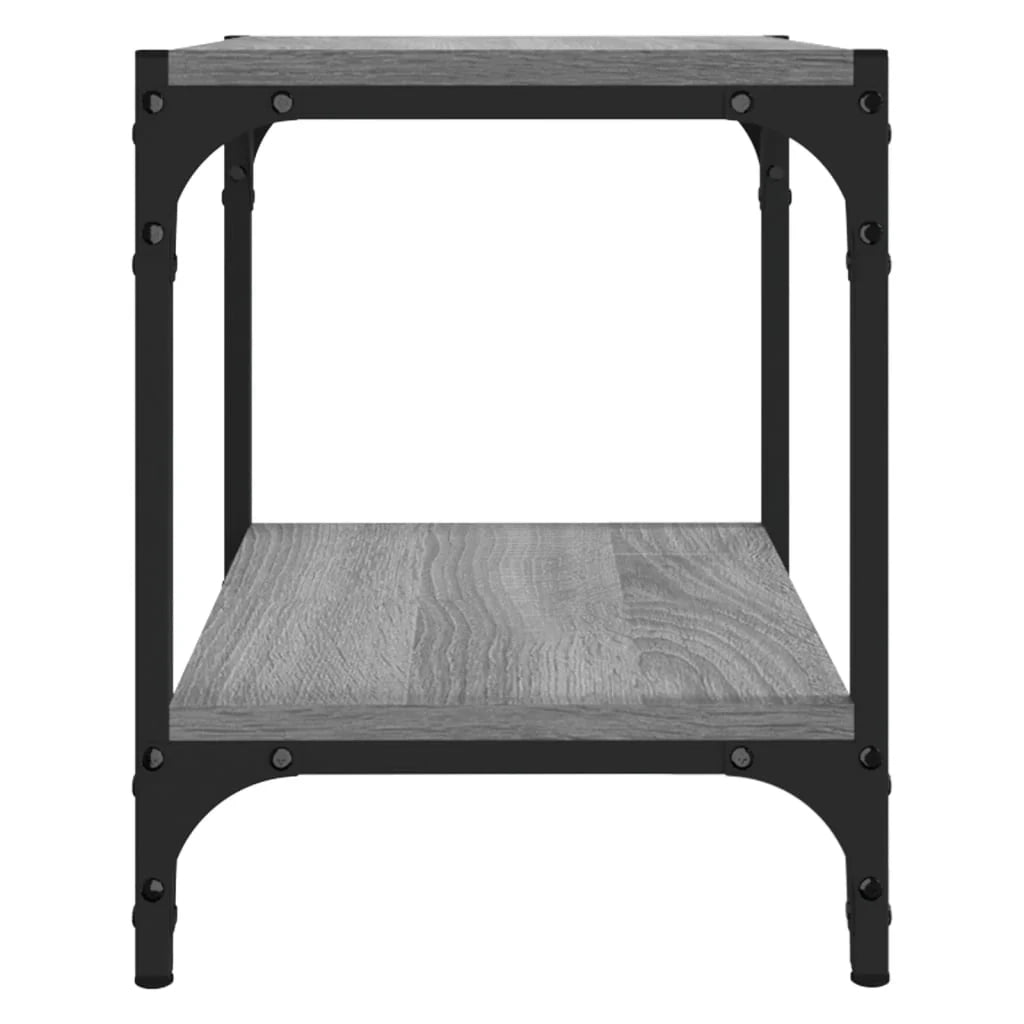Mobile TV multimediale scaffale TV mobile TV sala da pranzo soggiorno camera da letto Sonoma 40 x 33 x 41 cm legno ingegnerizzato e acciaio grigio 02_0028443