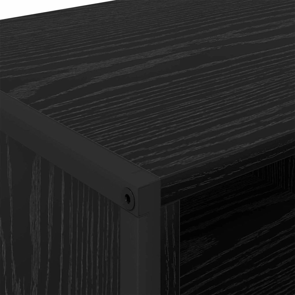 Mobile per scarpe Rovere Nero 100 x 35 x 44 cm 886450