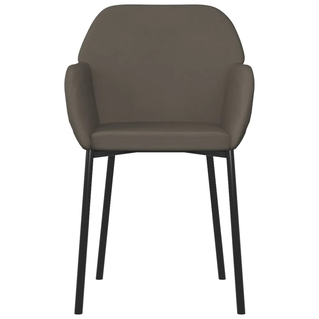 Sedie da Pranzo 2 pz Grigio Scuro in Velluto cod mxl 31525
