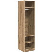 Mobile contenitore moderno con ripiani in assi di rovere ingegnerizzato 50 x 50 x 200 cm realizzato artigianalmente 02_0052445