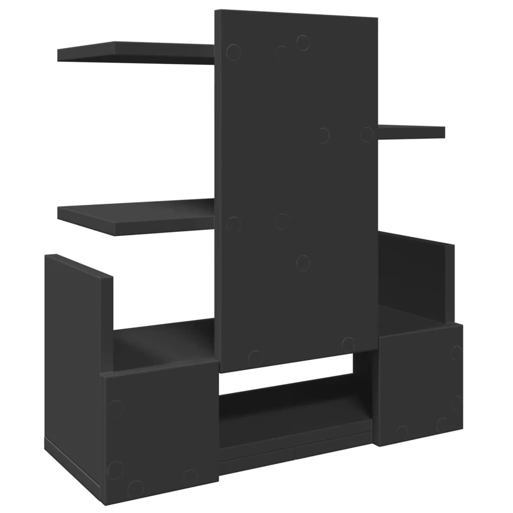 Mobiletto portaoggetti per ufficio 49 x 20 x 52,5 cm in legno ingegnerizzato Nero 02_0043574