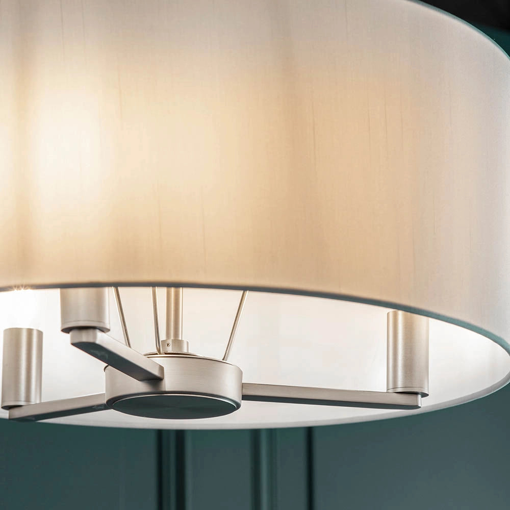 Lampadario Daley Endon 3 luci nichel opaco E14 bianco