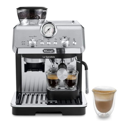 De’longhi dedica arte la specialista arte - macchina per caffè in chicchi manuale, montalatte manuale, 1400w, metal black (ec9155.mb) - EC9155 MB