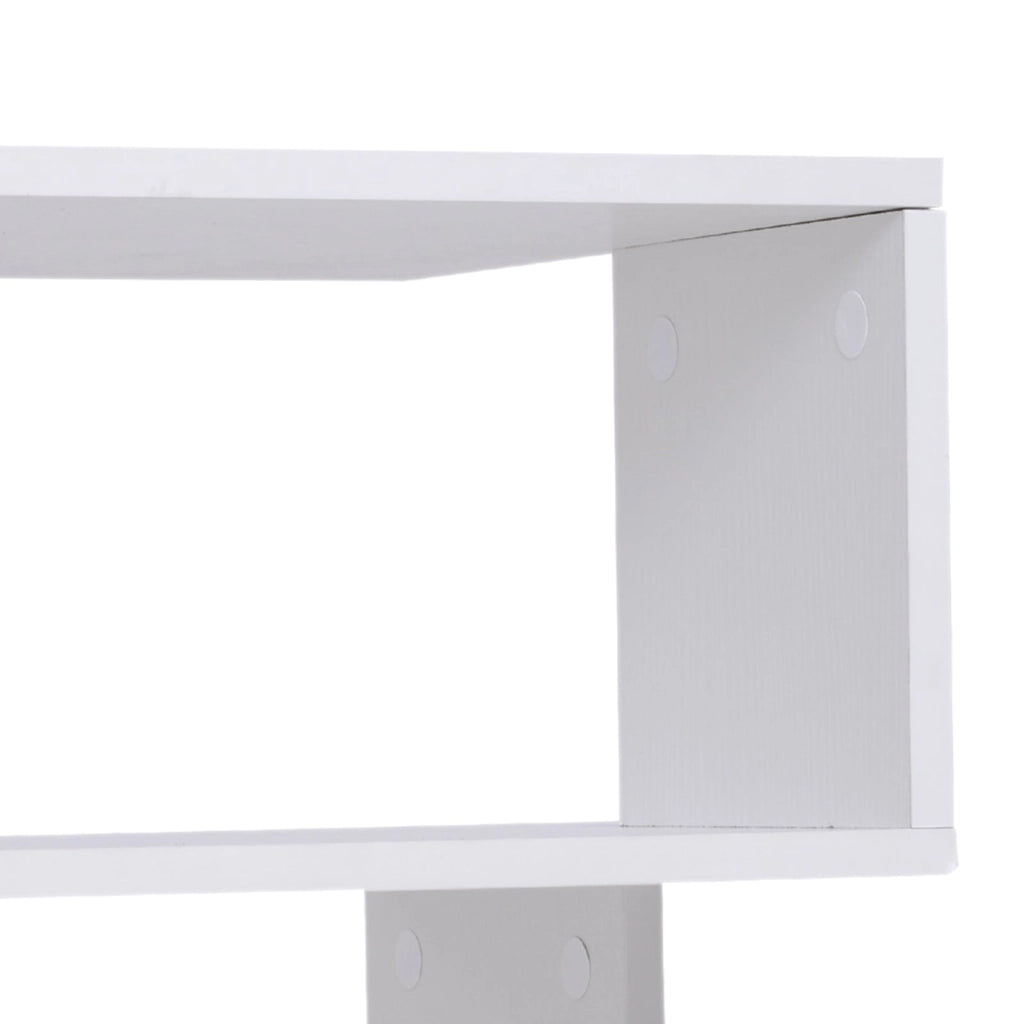 Tavolino da Caffè 2 Ripiani Design Moderno Legno Bianco 40x40x43 cm