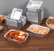 600 ml (singolo) * 50 + 700 ml (singolo) * 50 scatole rettangolari di pellicola per barbecue e forno, dozzine di pellicole per piatti e dozzine di pellicole per forno