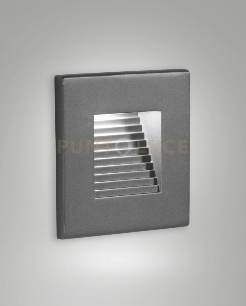 SWAY SEGNAPASSO QUADRATO LED 3W 3000K 215LM GRIGIO SCURO IP65