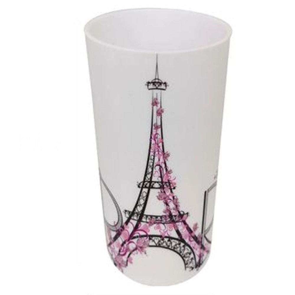 Trade Shop - Bicchiere Porta Spazzolino Decorato Scritta Paris Accessori Arredo Bagno 87040 -