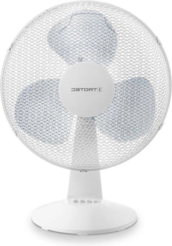 Ventilatore da tavolo con testata inclinabile a 30° - Base stabile con presa antiscivolo - Piedistallo resistente al ribaltamento