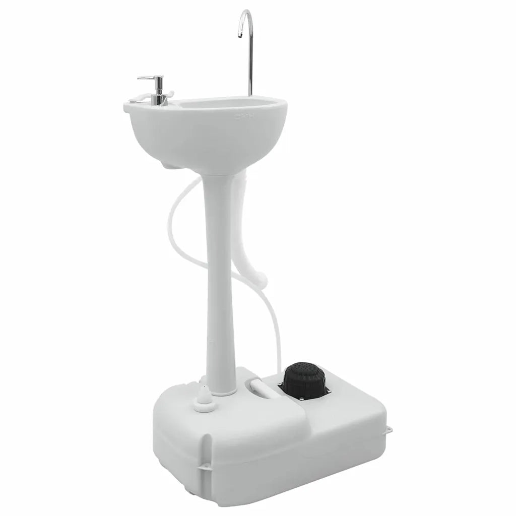 Lavandino portatile da campeggio-Lavabo-Lavello Grigio 50.5 x 33 x 103 cm