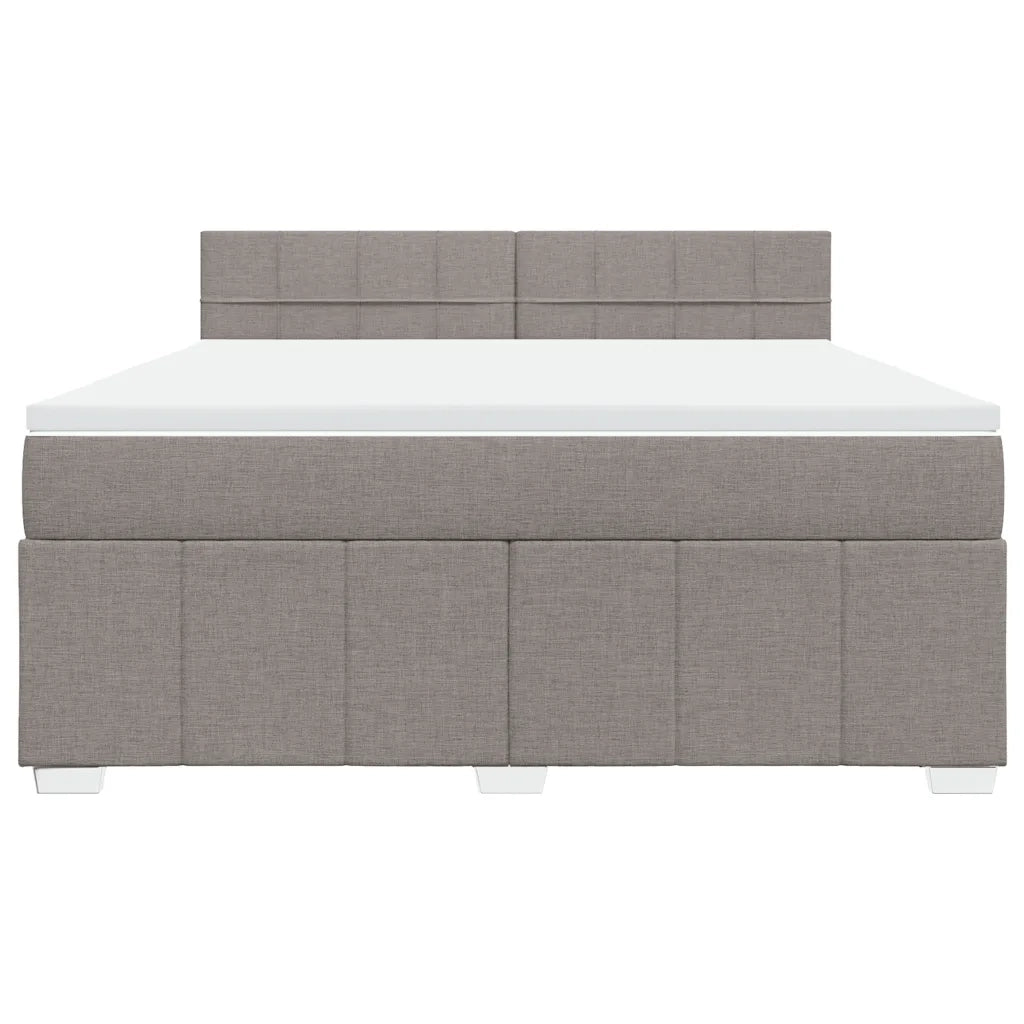 Giroletto a Molle con Materasso Tortora 180x200 cm in Tessuto