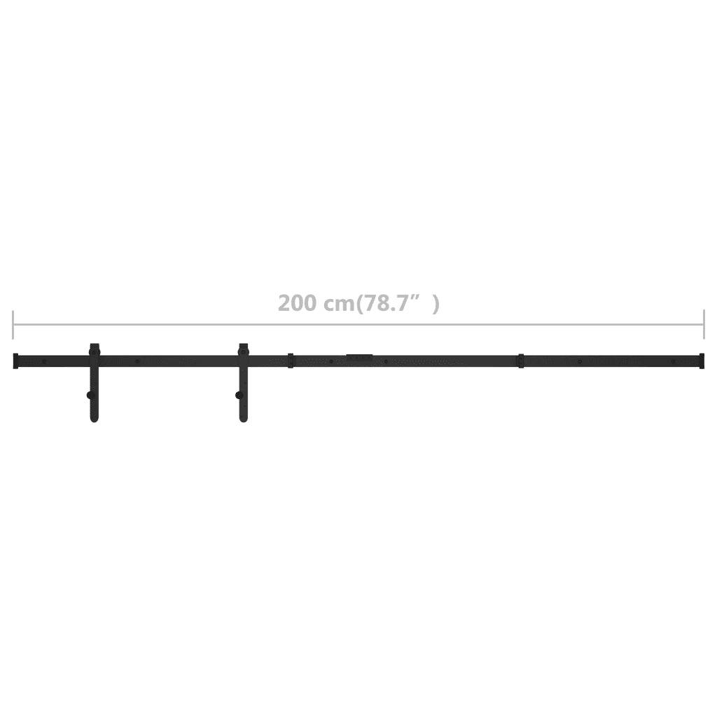 Kit Mini Anta Scorrevole Armadio in Acciaio al Carbonio 200 cm CFW7374810