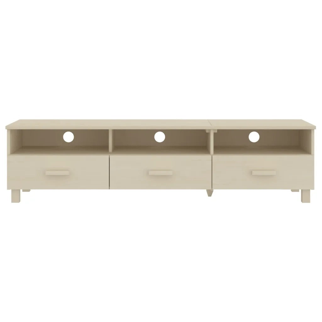 Mobile TV-Credenza TV-Console TV HAMAR ambra 158x40x40 cm in Legno Massello di Pino