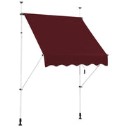 Tenda da sole retrattile manuale set da 1 150 x 125 cm regolabile 200-300 cm design moderno alluminio rosso 20_0010452