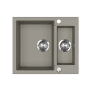 Bergström Lavello Calcestruzzo 58 x 50 cm con 2 lavelli