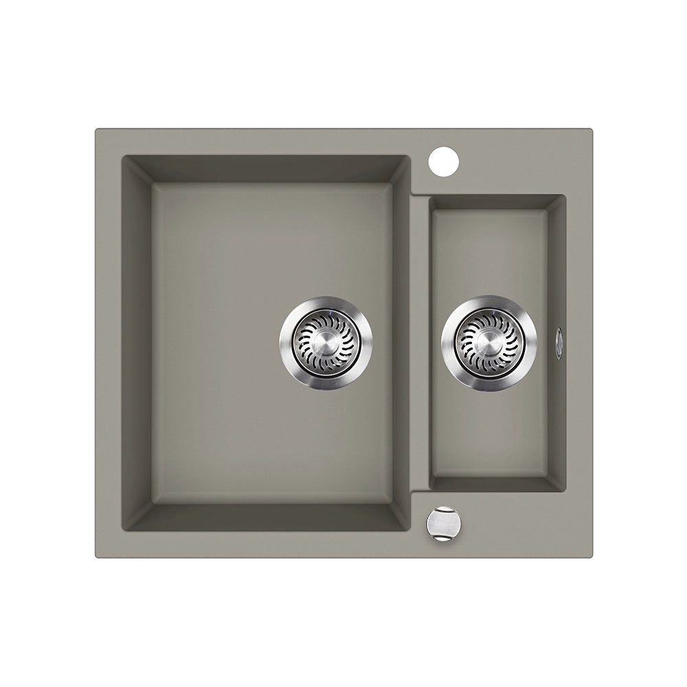 Bergström Lavello Calcestruzzo 58 x 50 cm con 2 lavelli