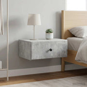 Mobiletto da notte a muro 2 pz Grigio Cemento 49 x 34,5 x 20 cm 899132