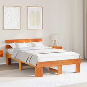 Struttura del letto Marrone cerato 140 x 190 cm Pino massello 872448