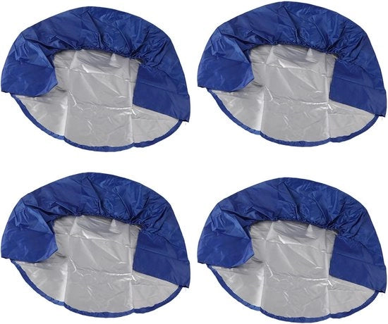 32 pollici coperture per ruote blu per camper, furgone, caravan, rimorchiata - set da 4, auto - forma di montaggio universale.