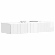 Tavolino da Parete Laterale | Tavolo laterale | Tavolino Bianco Lucido 87,5 x 34,5 x 17 cm