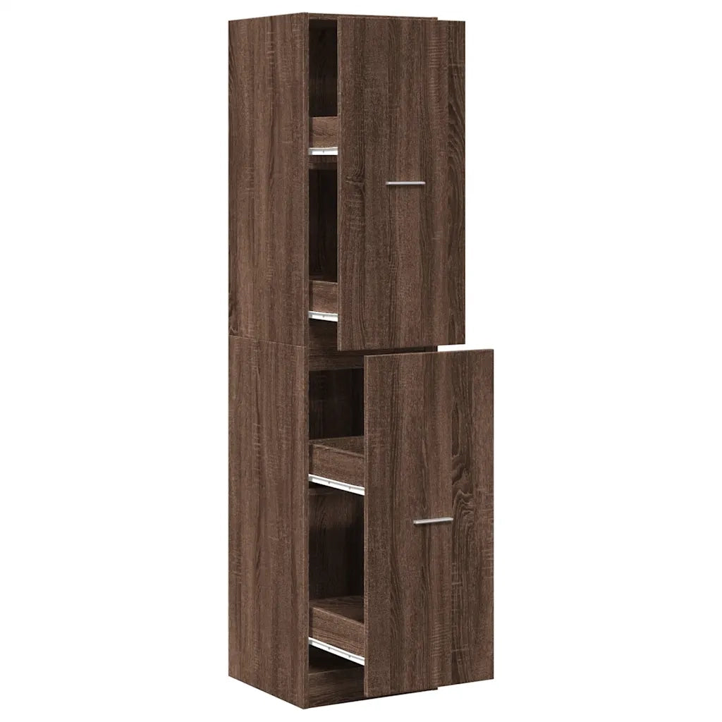 Armadietto da Farmacia Rovere Marrone 40x41x174,5 cm Truciolato 3309651
