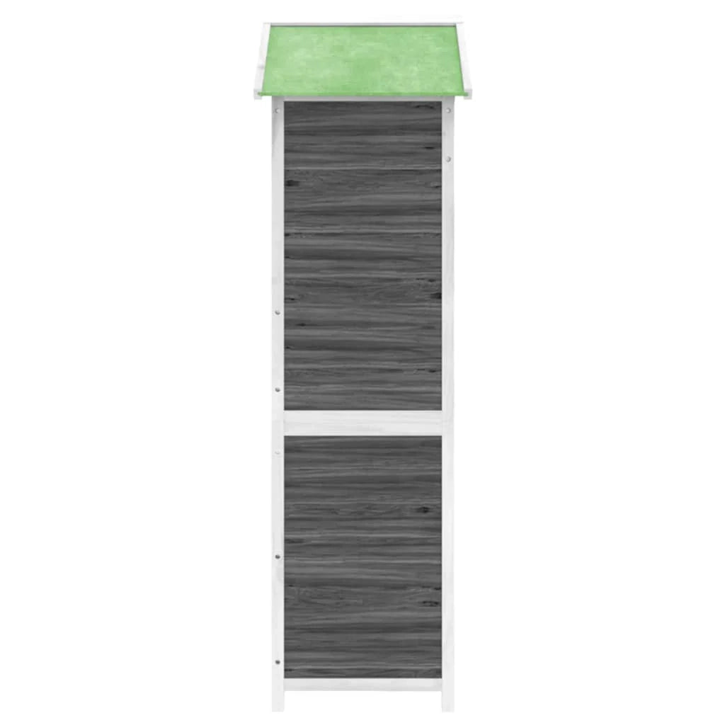 Casetta da giardino ripostiglio capanno per attrezzi robusto ripostiglio per utensili 120 x 53,5 x 170 cm legno massello di pino grigio 02_0022414