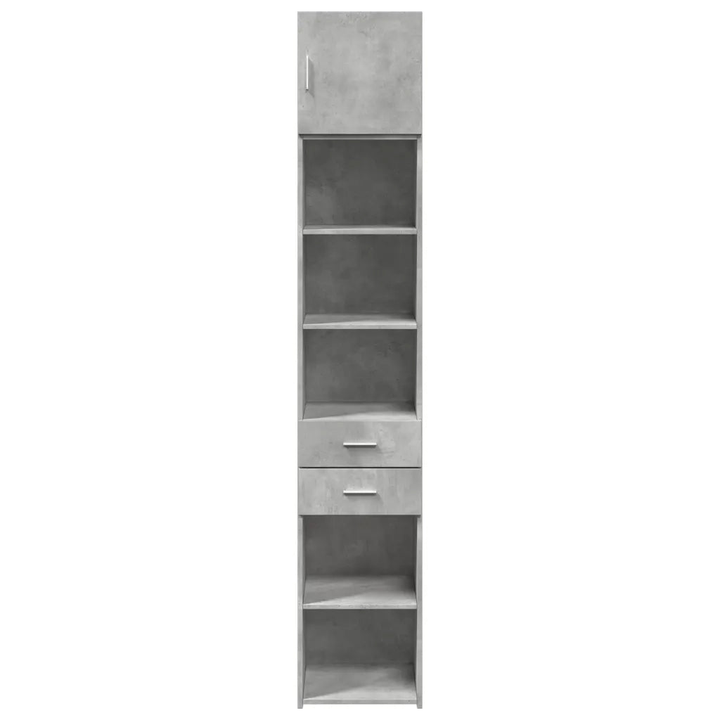 Mobile Sottile Grigio Cemento 40x42,5x225 cm in Truciolato 3281283