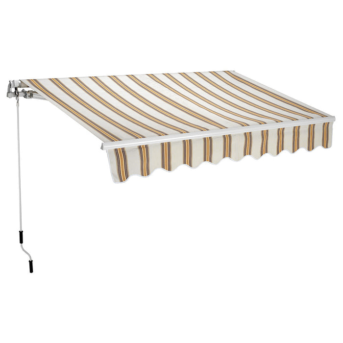 Tenda da Sole Barra Quadra 200x250 cm Tessuto in Poliestere Riga Beige