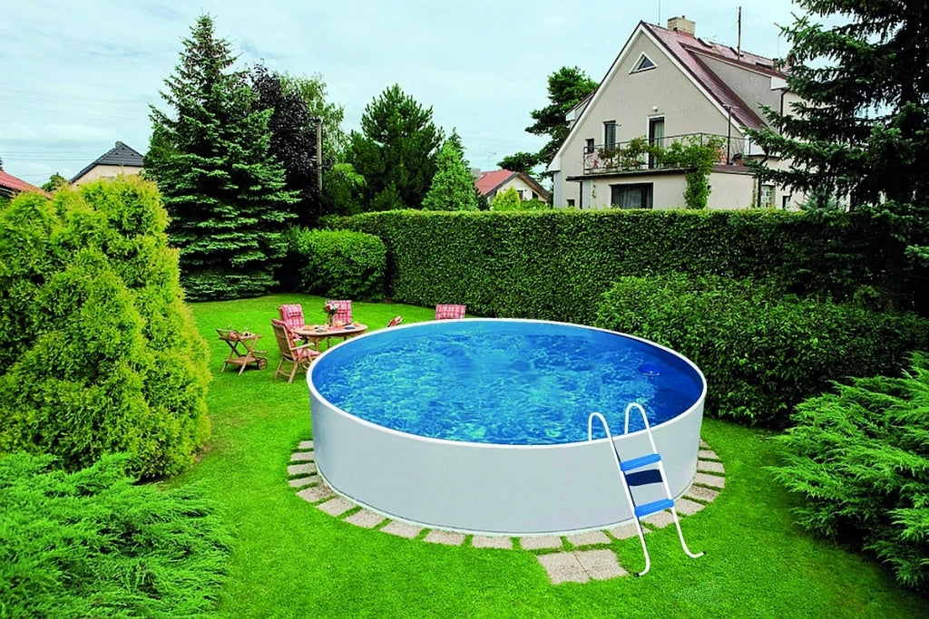 Azuro 301 - 4,6 x 0,9 m, BLU / BIANCO - senza filtro, con fori in asse