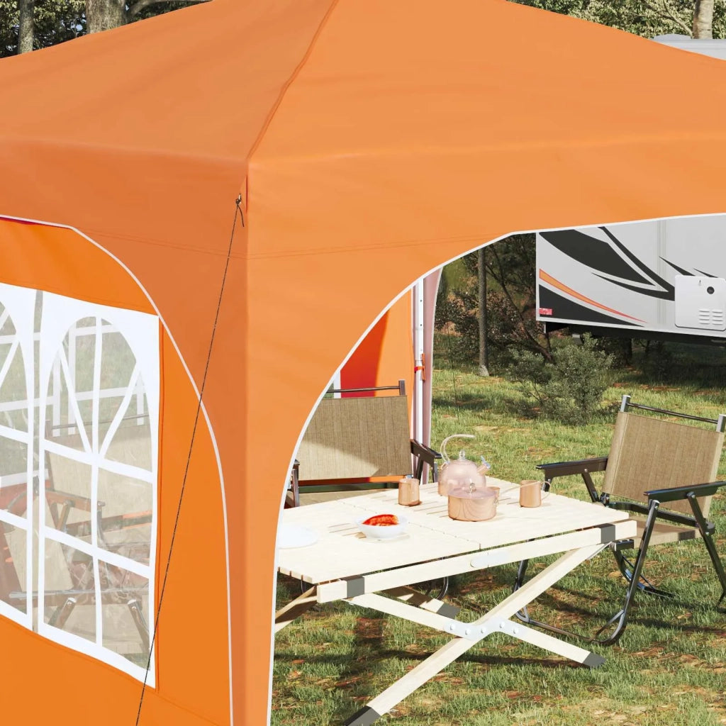Tenda per feste a pop-up 290 x 290 x 245 cm Arancione 42019866