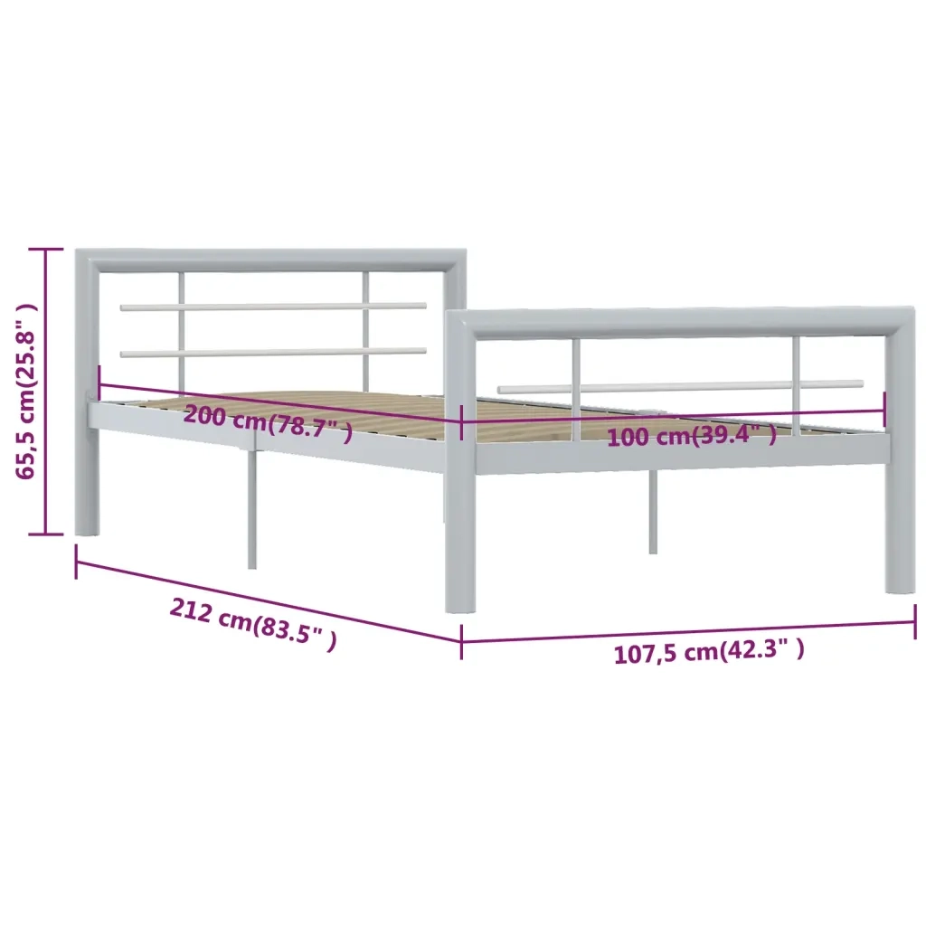 Giroletto Grigio e Bianco in Metallo 100x200 cm cod mxl 64249