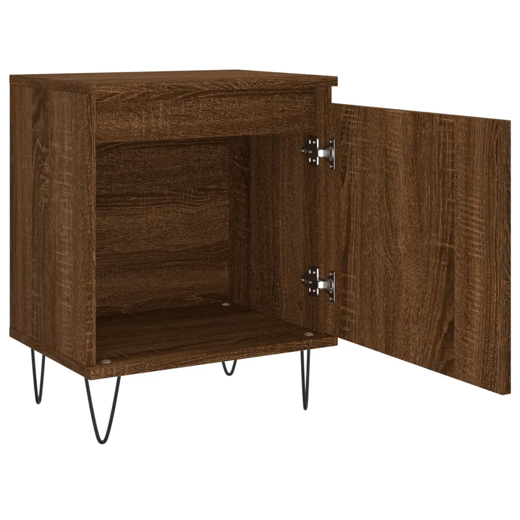 Comodino Rovere Marrone 40x30x50 cm in Legno Multistrato 826842