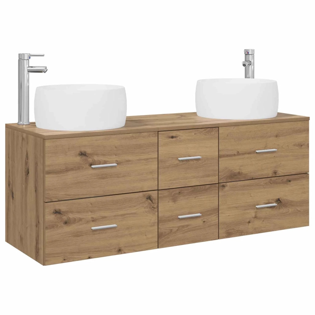 Set di mobili per il bagno 3 pz Rovere Artigianale 3405938