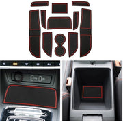 Accessori per MG ZS EV 2023 2024 2022 Facelift, Mattoncini antiscivolo per console centrale, Mattoncini antiscivolo per sedile, Supporto antiscivolo per bicchiere, Mattoncini antiscivolo per braccio, ZS EV (Rossa)