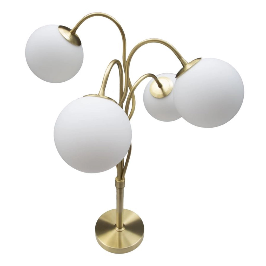 Lampada da Terra VKH207, Oro, Metallo, 53x53x74 cm