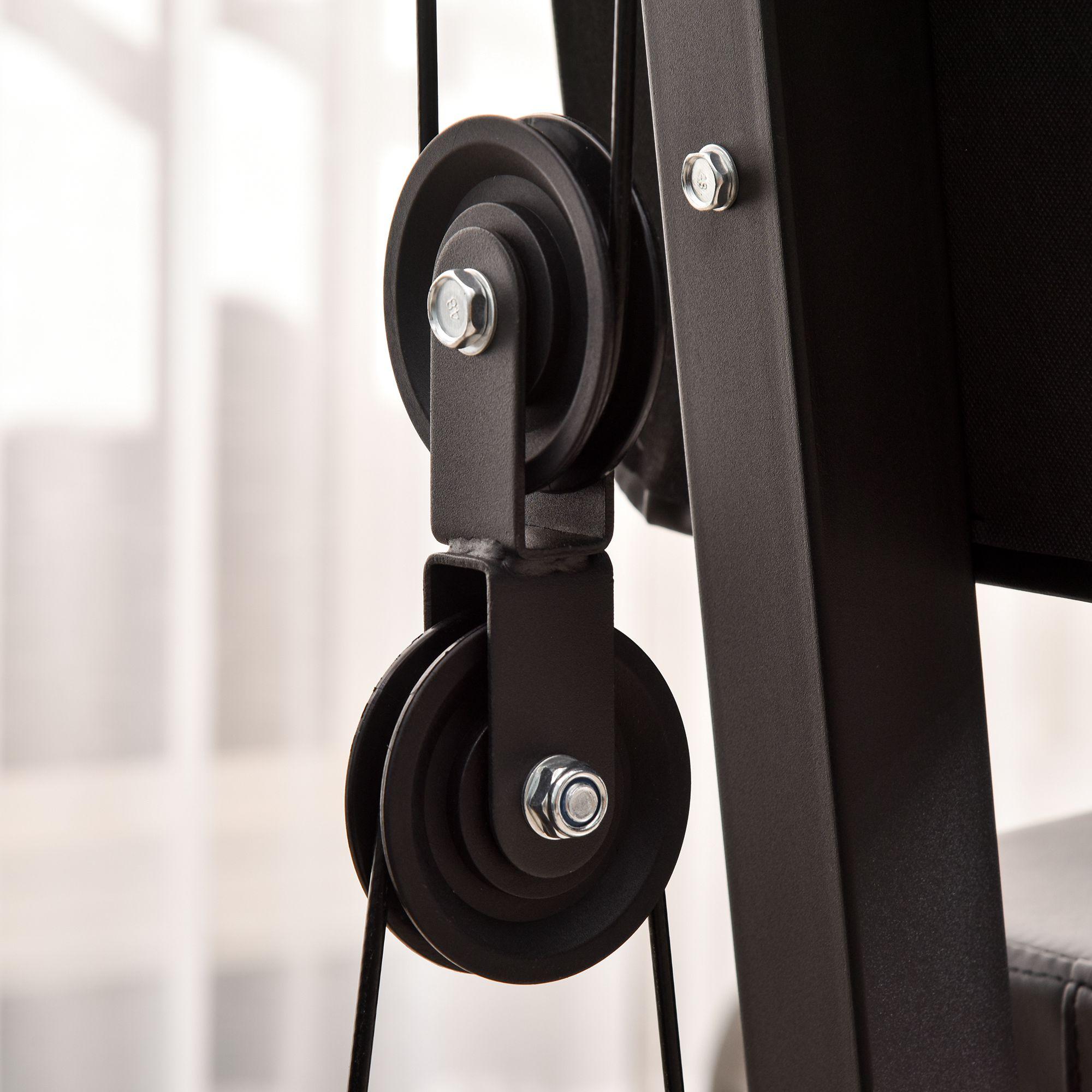 Stazione Fitness Multifunzione 148x108x207 cm in Acciaio Nero