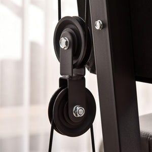 Stazione Fitness Multifunzione 148x108x207 cm in Acciaio Nero