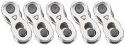 Kit di connessioni catena per bicicletta - resistente e duraturo - per 6-10 marce - parti di ricambio per bicicletta - 5 set - compatibile con biciclette - nero