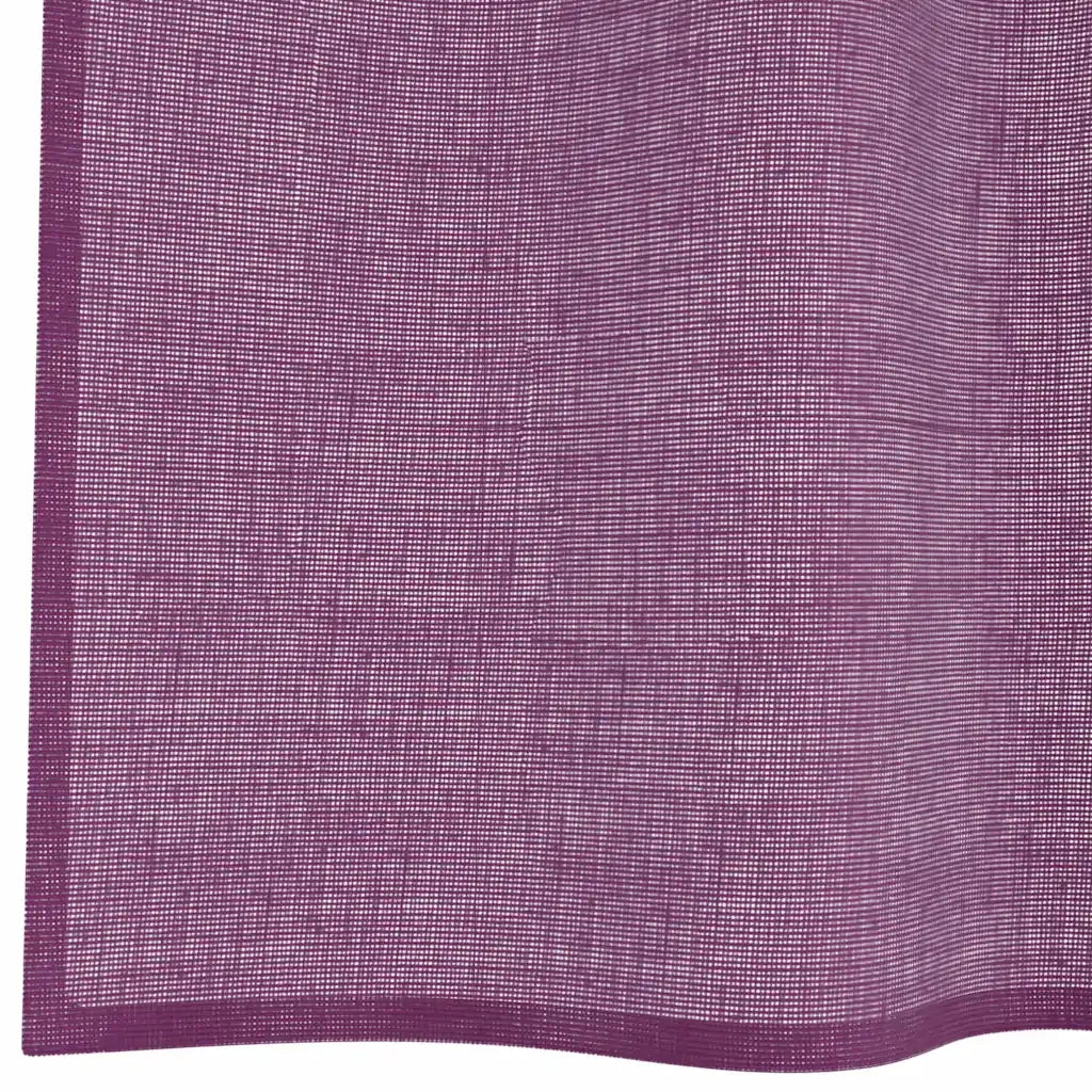 vidaXL Tende in Voile con Occhielli 2 pz Viola 140x225 cm